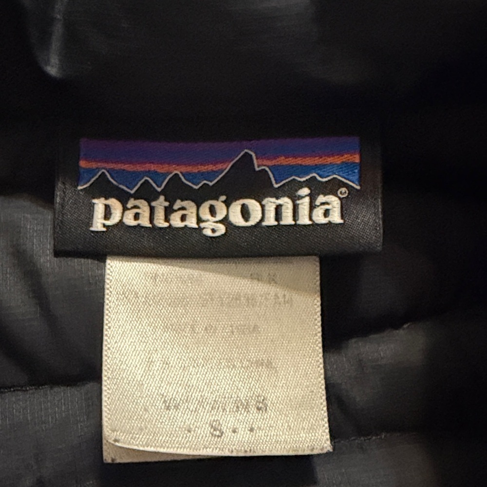 Patagonia Black Duckdown Longline Coat Sz S - Picture 4 of 11
